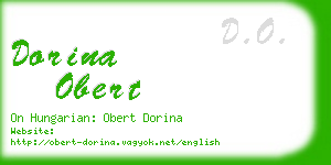 dorina obert business card